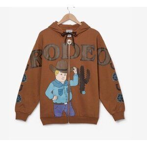King of the Hill Cowboy Bobby Rodeo Zippered Hoodie Size XXL- BoxLunch Exclusive
